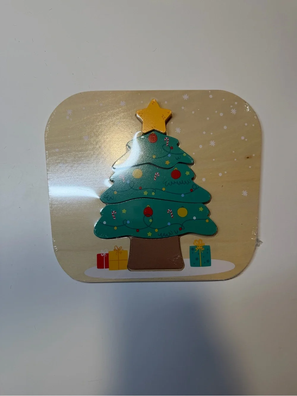 Wooden Christmas Tree Puzzle - Green